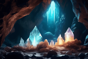 crystals in cave