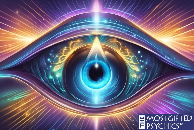 a visualization of clairvoyant's third eye