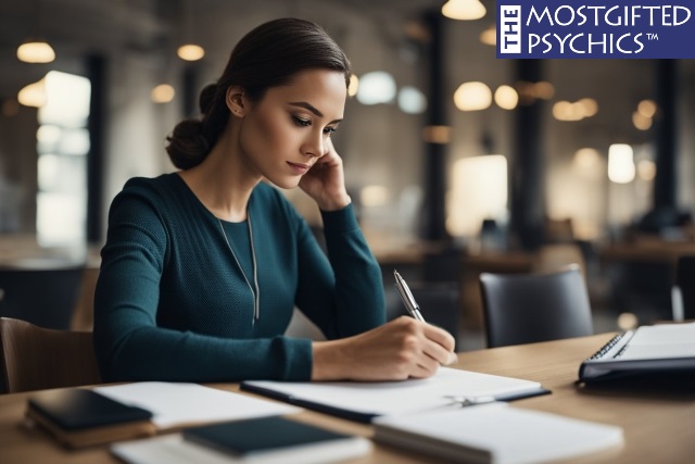 a woman writing down a list of self doubts