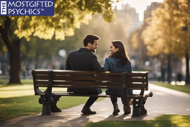 two people destined to be together spending hours chatting in the park