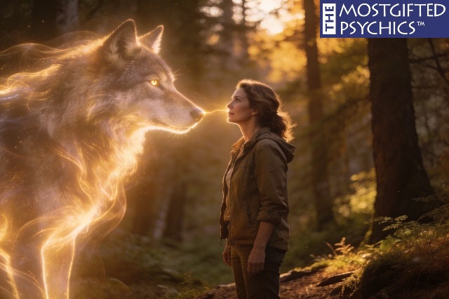 a woman inspired by the wolf spirit animal